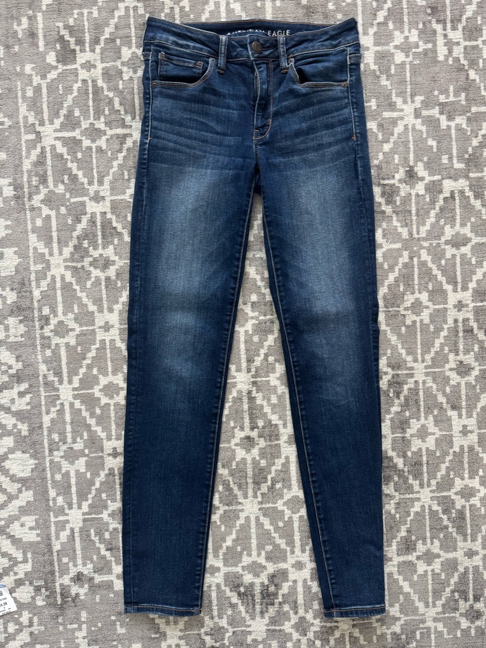 American Eagle Skinny Jeans Size 6 Long Next Level Stretch Dark Wash
